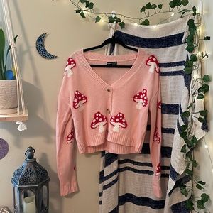 Pink Mushroom Sweater